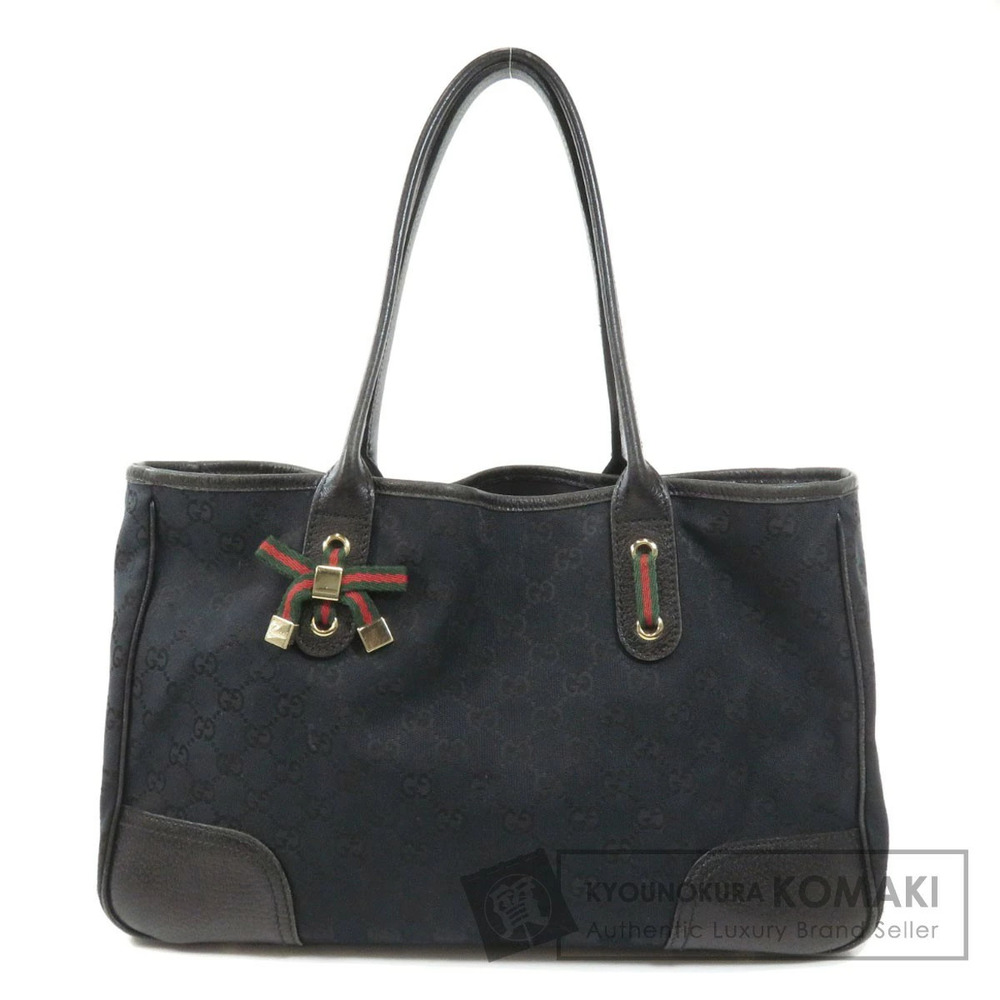Gucci Princy tote bag GG monogram canvas leather Black